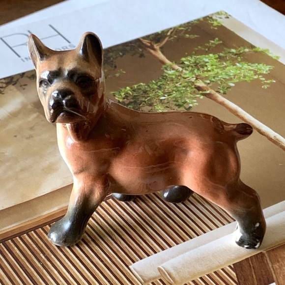 Vintage Other - Vintage Ceramic BOXER DOG Figurine
